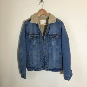 Aeropostale Sherpa Lined Denim Jacket